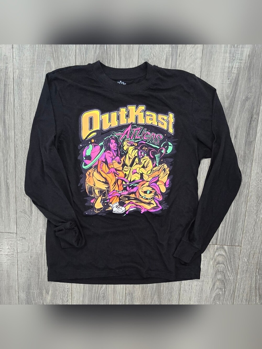 OutKast ATLiens Black Graphic Long Sleeve Tee #585